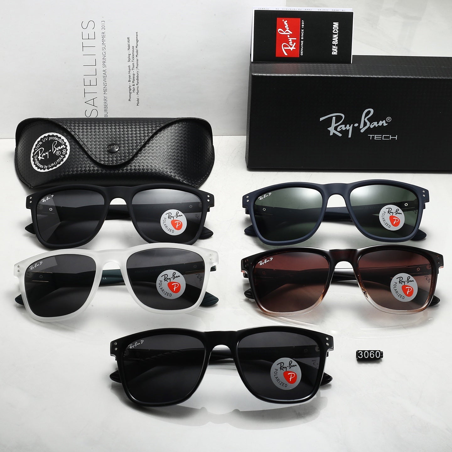 5 colors new hot full flarm sunglasses 3060