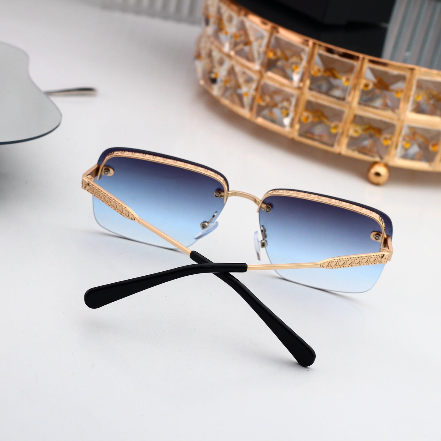 6 colours High-definition lens, rimless sunglasses 5005
