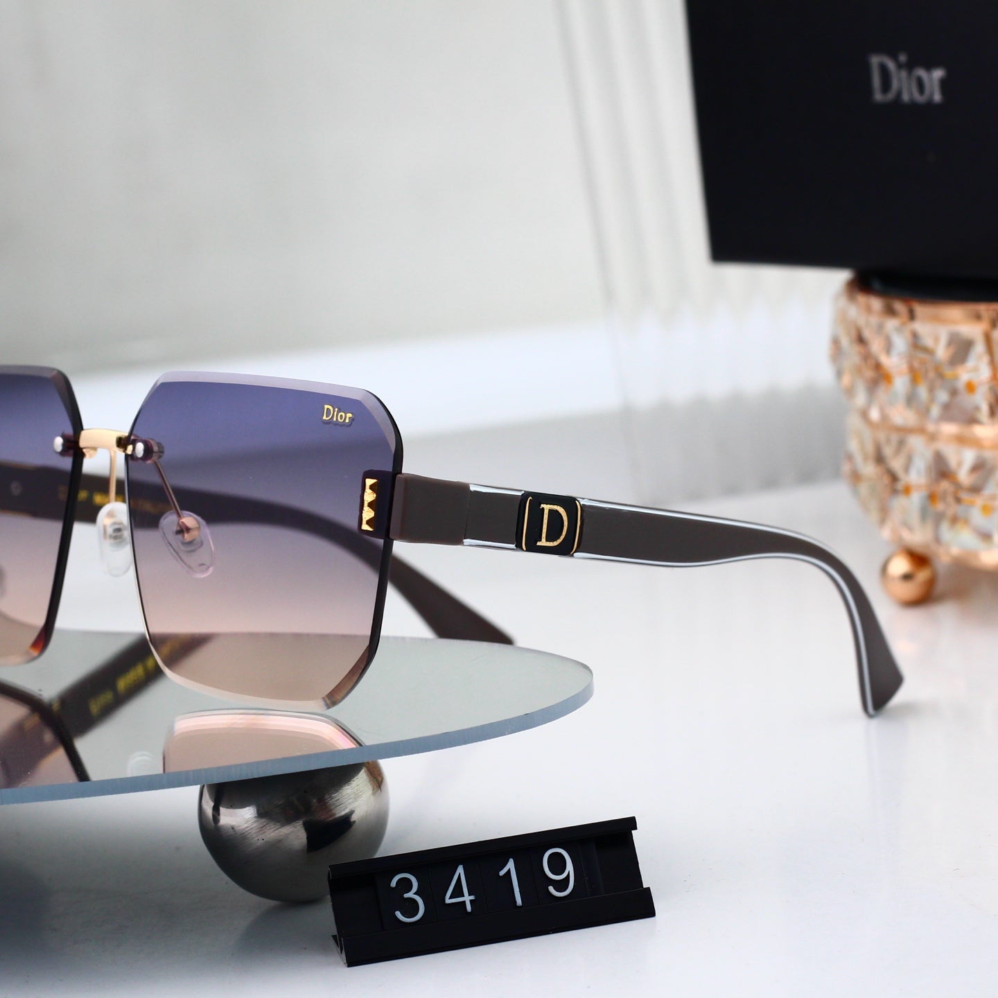 6 colors New hot HD lenses No borders design sunglasses 3419