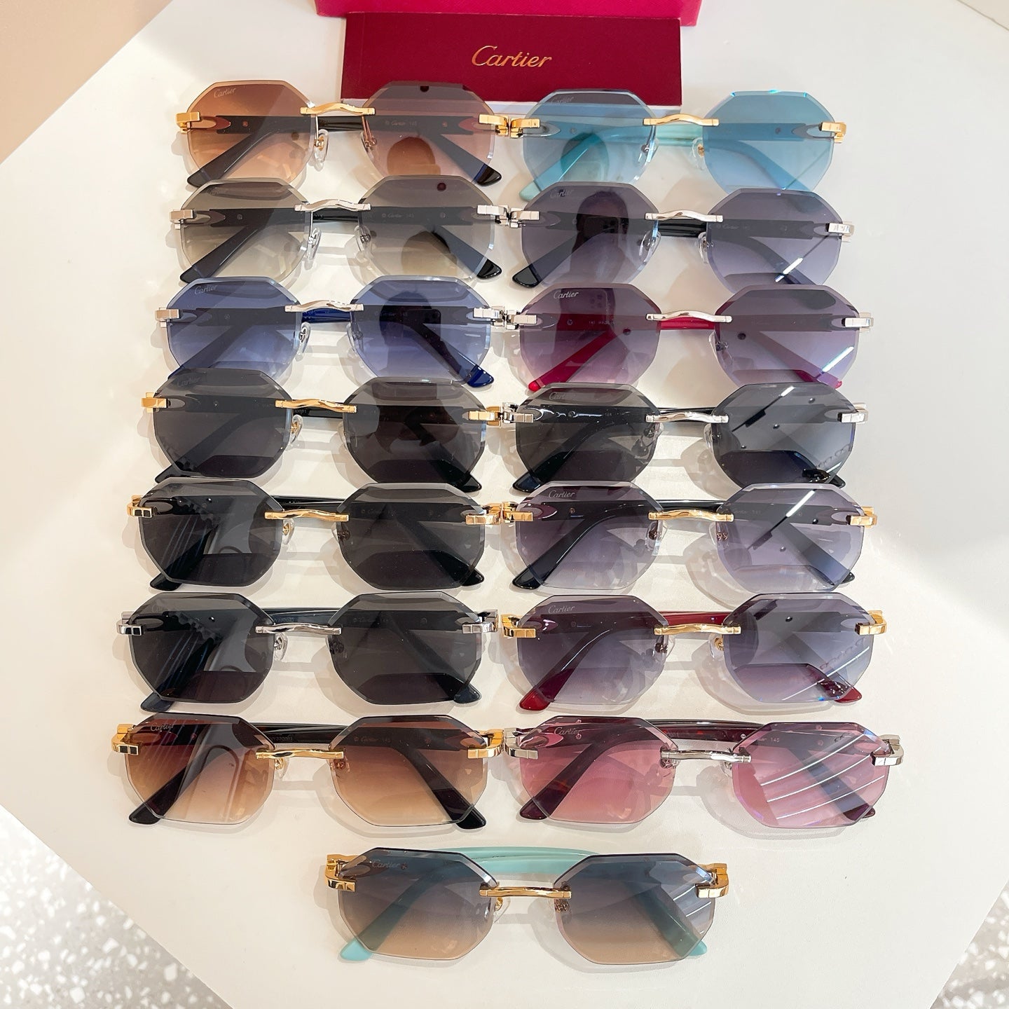 15 colors New hot HD lenses Frameless Sunglasses 0439S