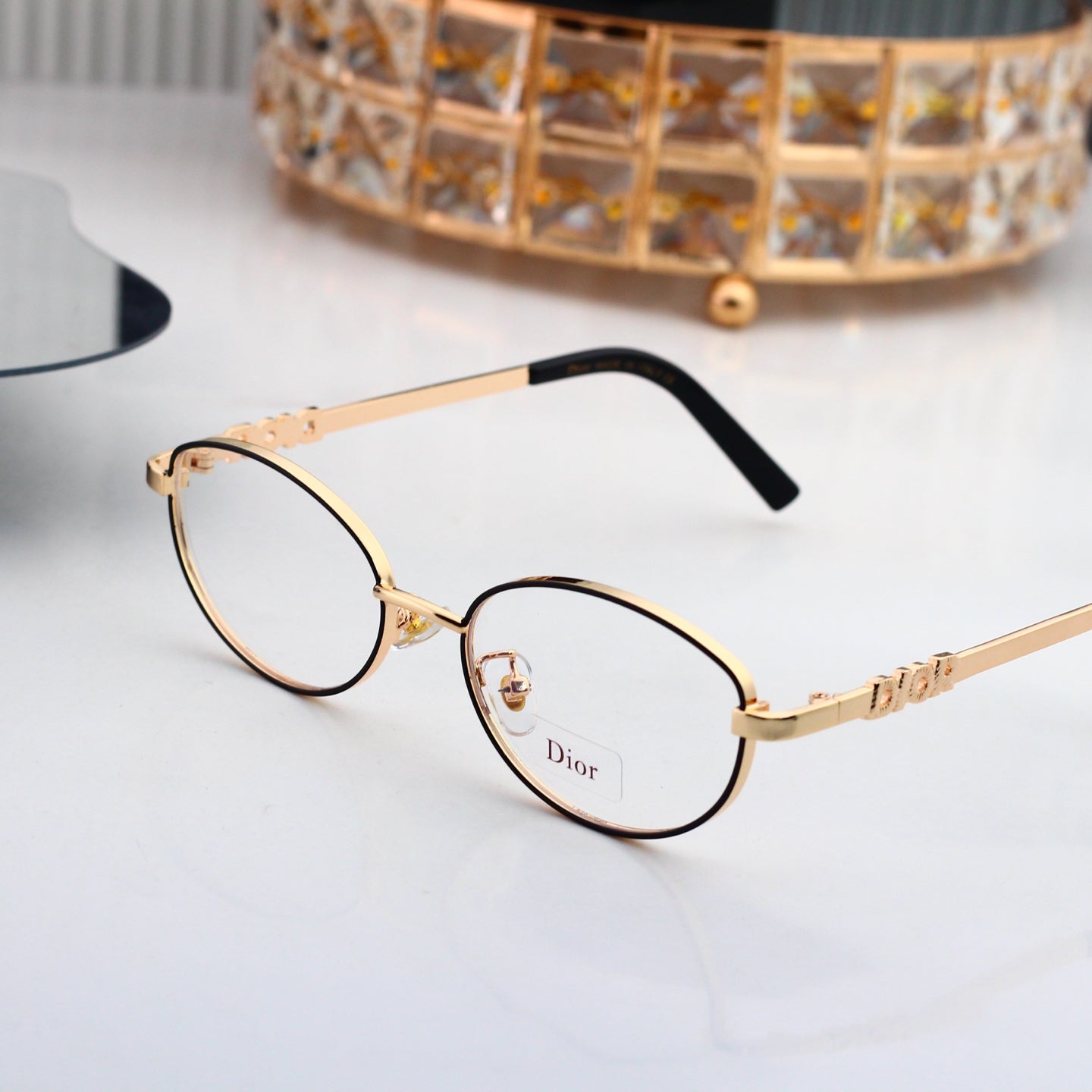 5 colours High-definition lens metal full-frame sunglasses 9584