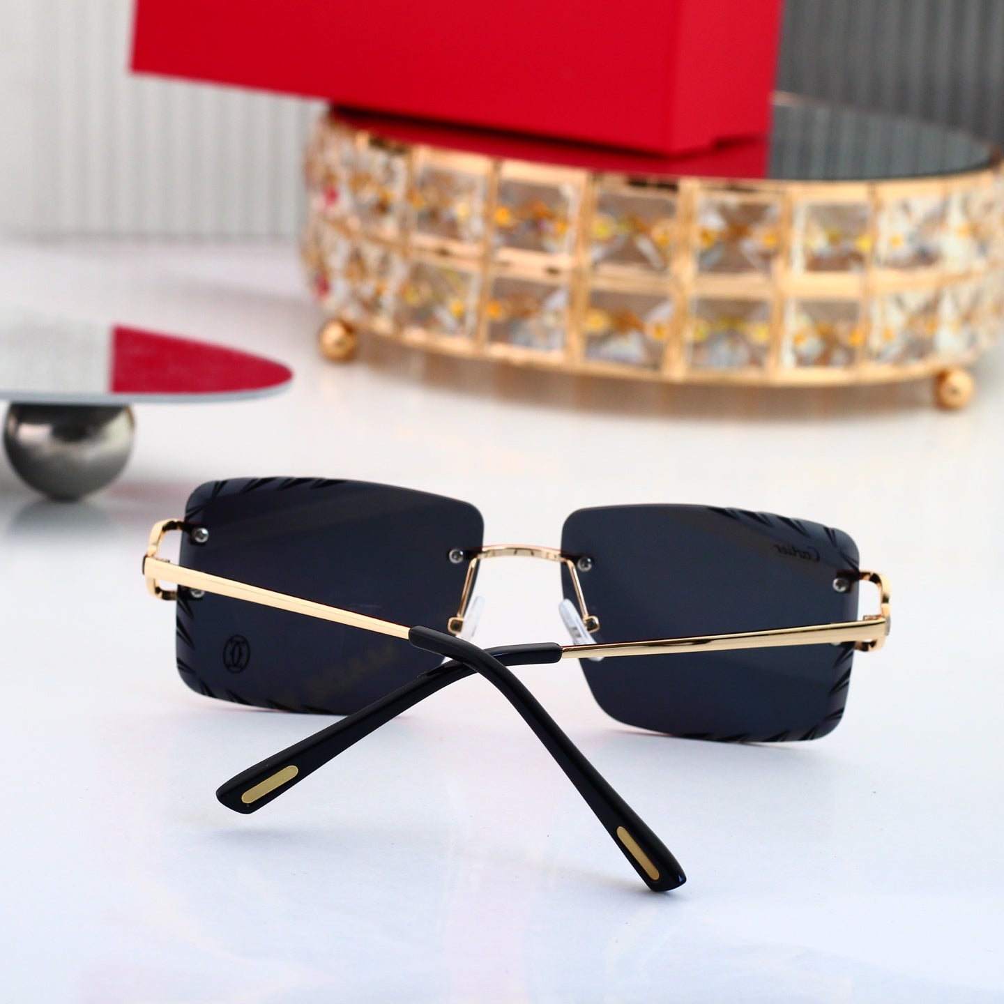 8 colors New hot HD lenses Frameless Sunglasses 6278