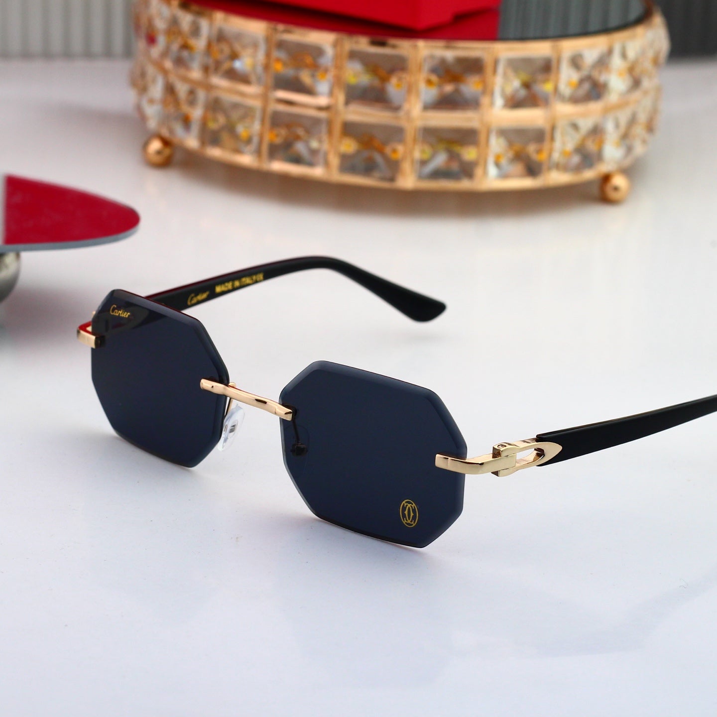 7 colors New hot HD lenses Frameless Sunglasses 6579