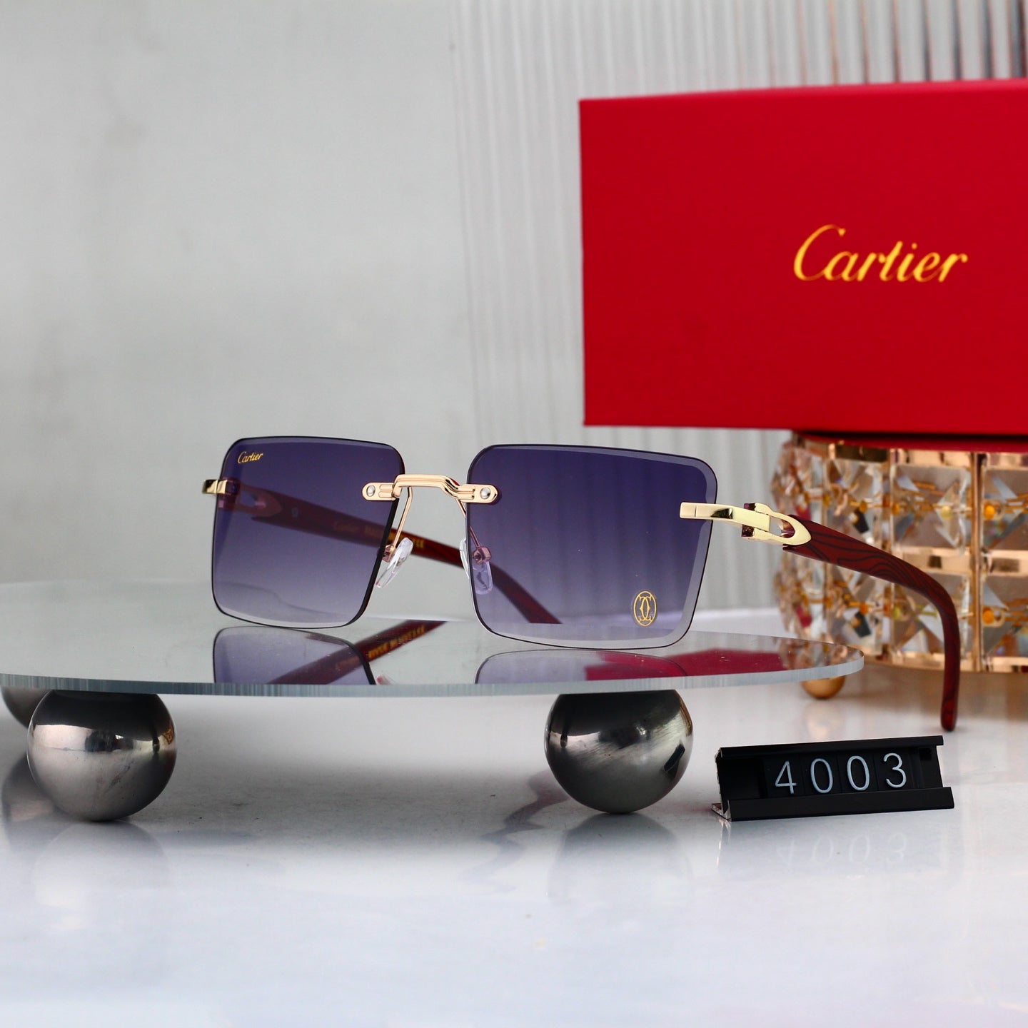 7 colors New hot HD lenses Frameless Sunglasses 4003