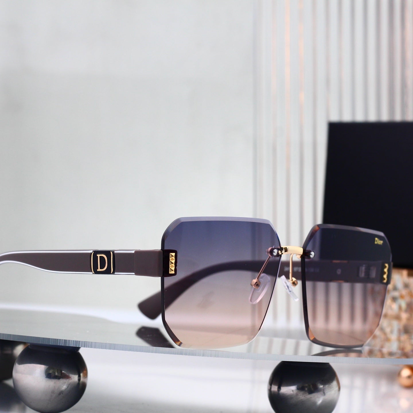 6 colors New hot HD lenses No borders design sunglasses 3419