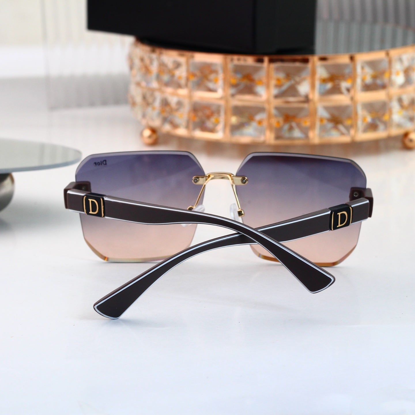 6 colors New hot HD lenses No borders design sunglasses 3419