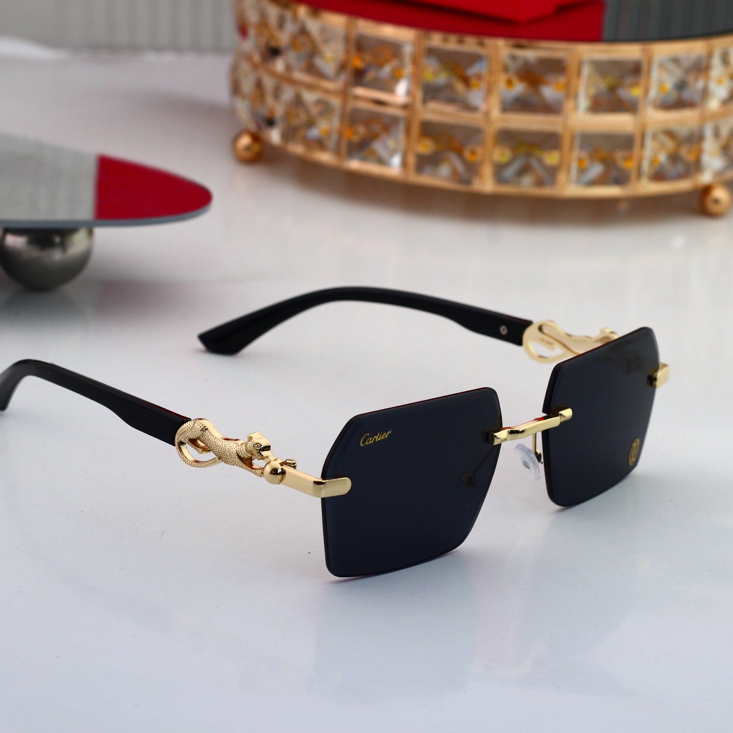 7 colors New hot HD lenses Frameless Sunglasses 4008