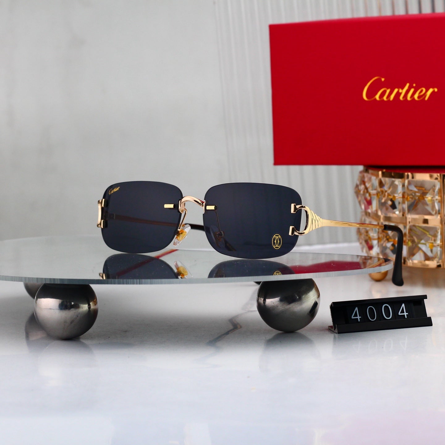 7 colors New hot HD lenses Frameless Sunglasses 4004