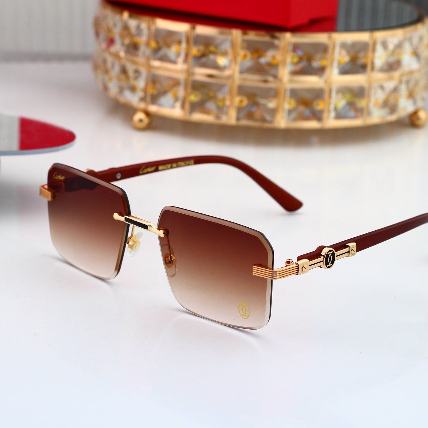 7 colors New hot HD lenses Frameless Sunglasses 4011
