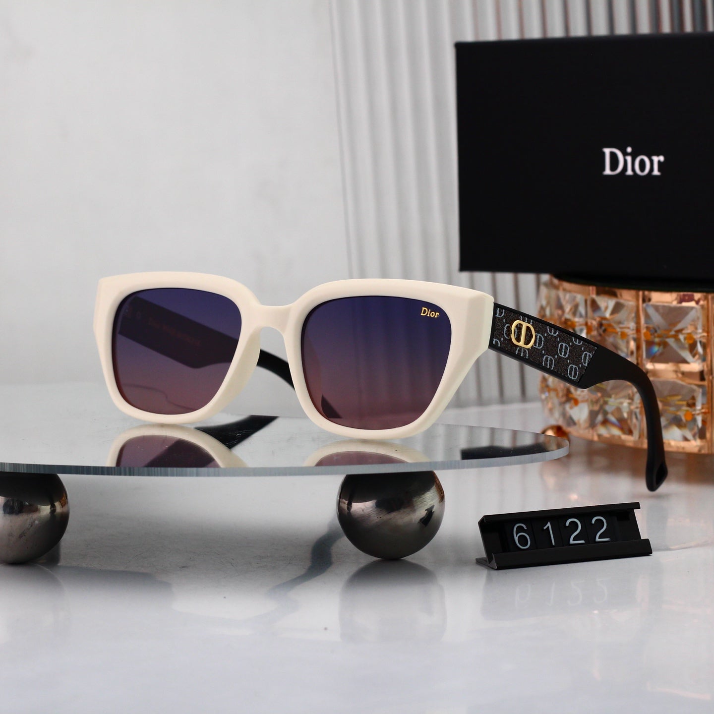 5 colors New hot HD lenses Full frame design sunglasses 6122