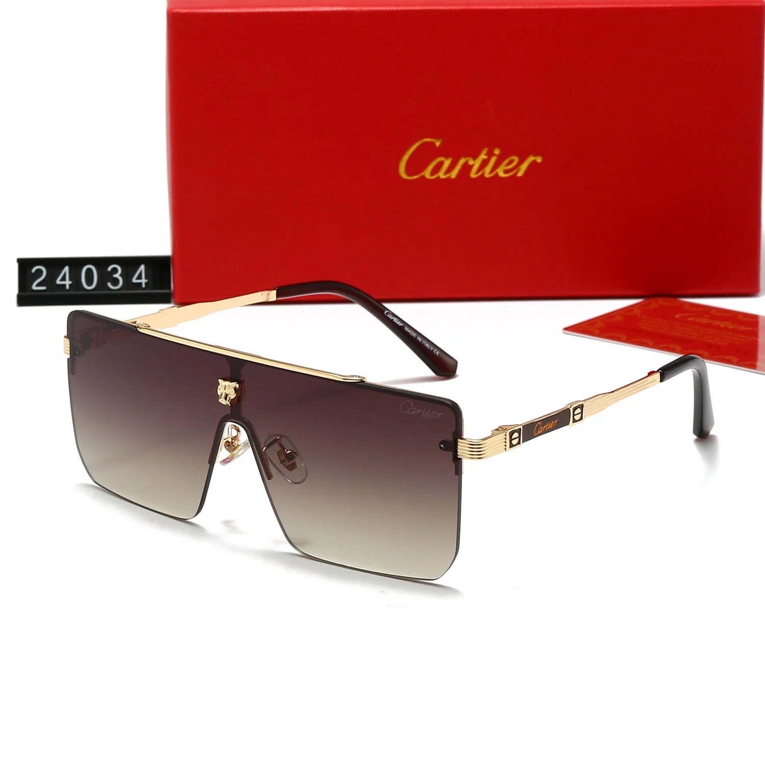 24034 New frameless oversized sunglasses for men and women