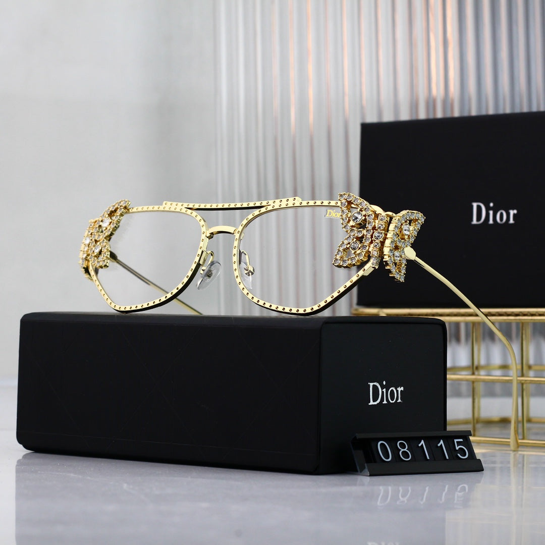7 colors high-definition full-frame sunglasses with rhinestones, model 08115