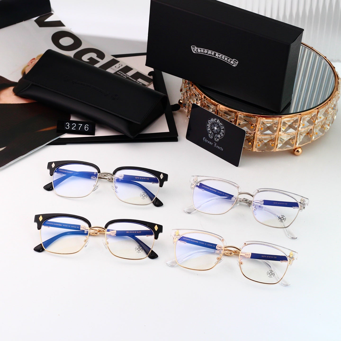 Fashion 4 Color Plain Glasses 3276