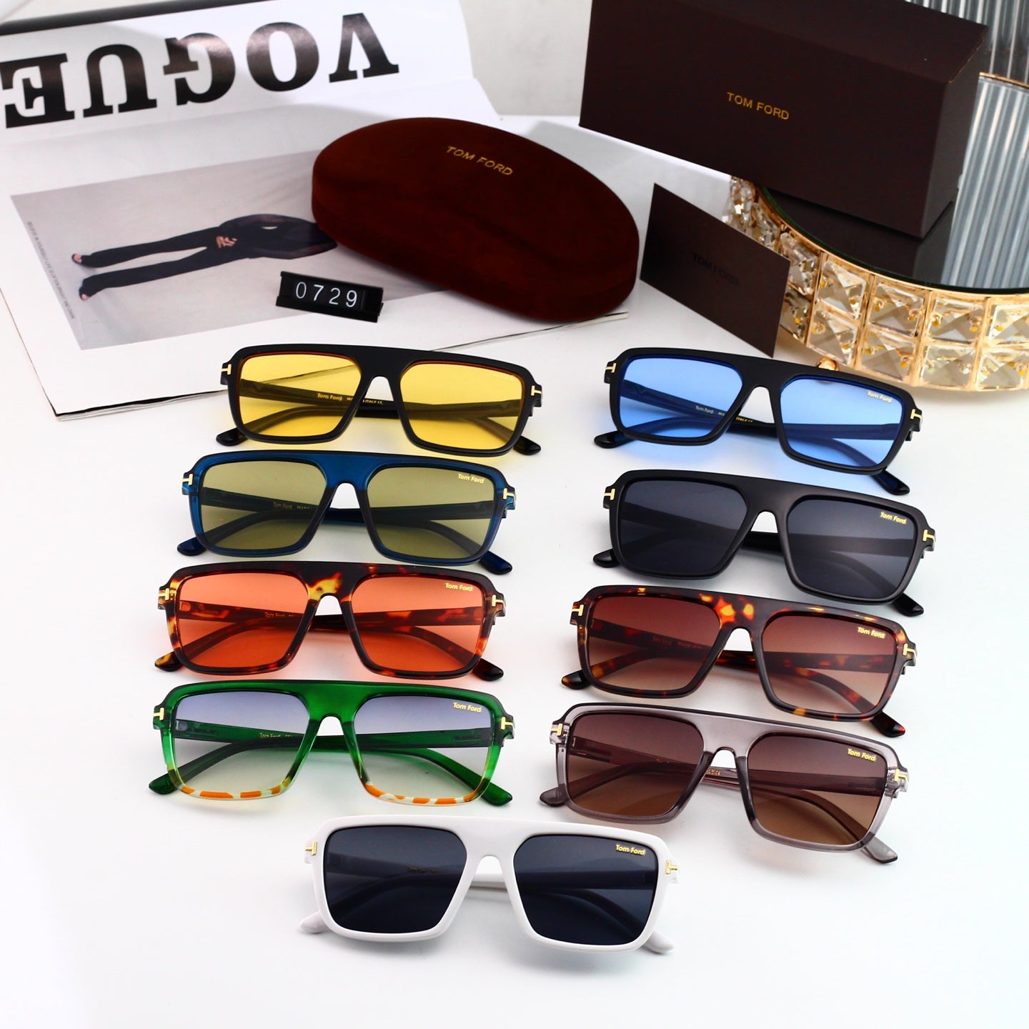 Fashion hot 9 color sunglasses 0729