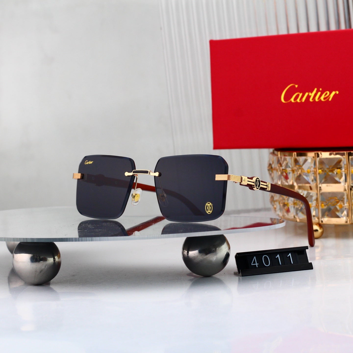 7 colors New hot HD lenses Frameless Sunglasses 4011