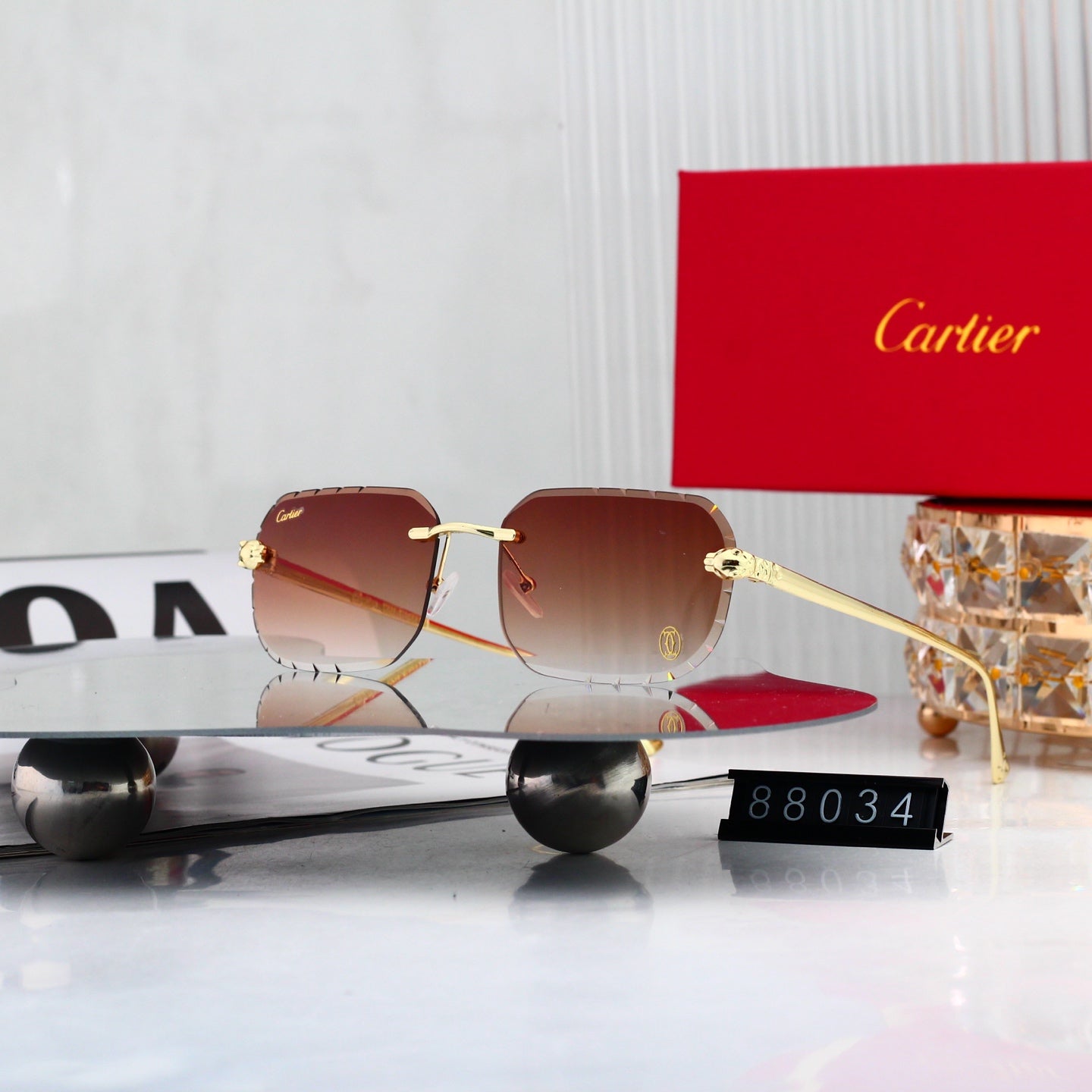 10 Colors New Hot HD Frameless Sunglasses 88034