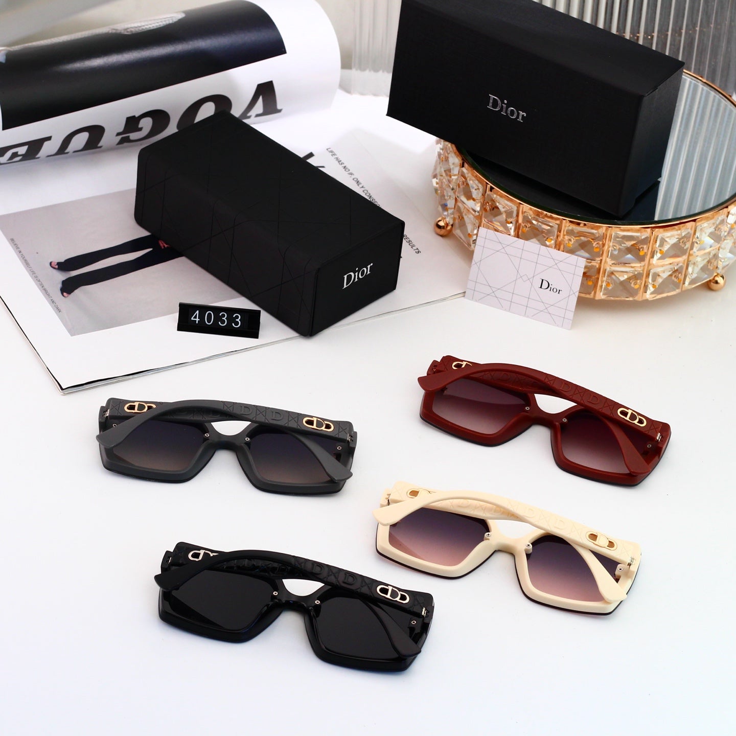 4 colors New hot HD lenses Full frame design sunglasses 4033