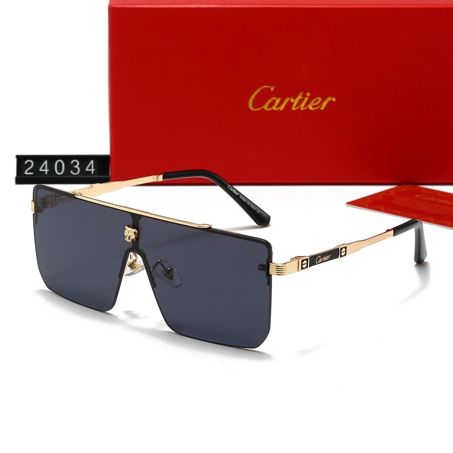 24034 New frameless oversized sunglasses for men and women