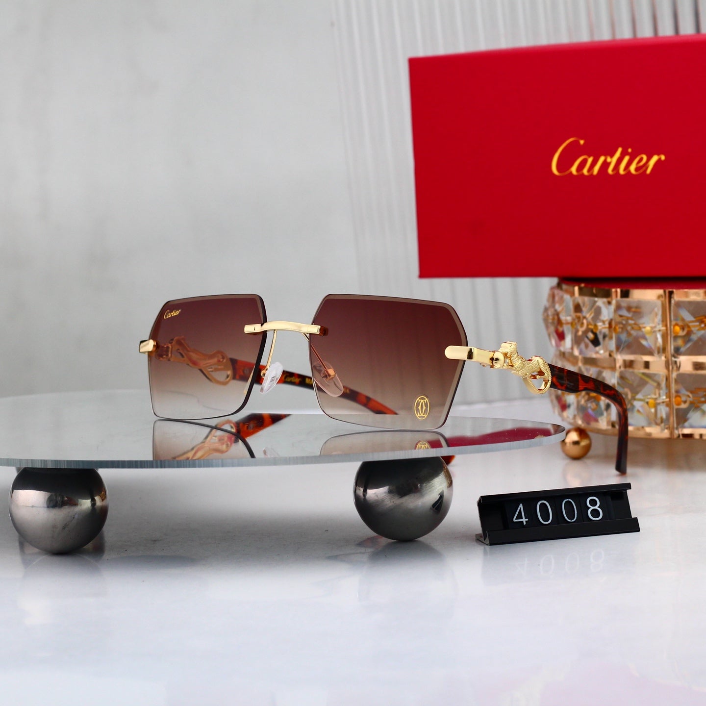 7 colors New hot HD lenses Frameless Sunglasses 4008