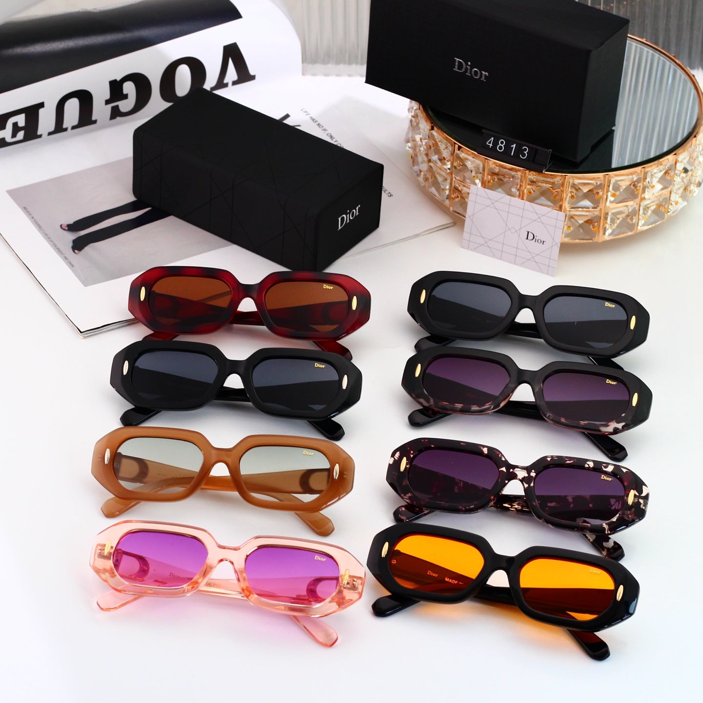 8 colors New hot HD lenses Full frame design sunglasses 4813