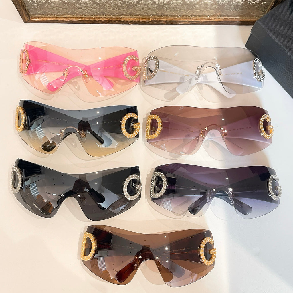 7 colors New hot HD lenses Frameless design sunglasses 2298