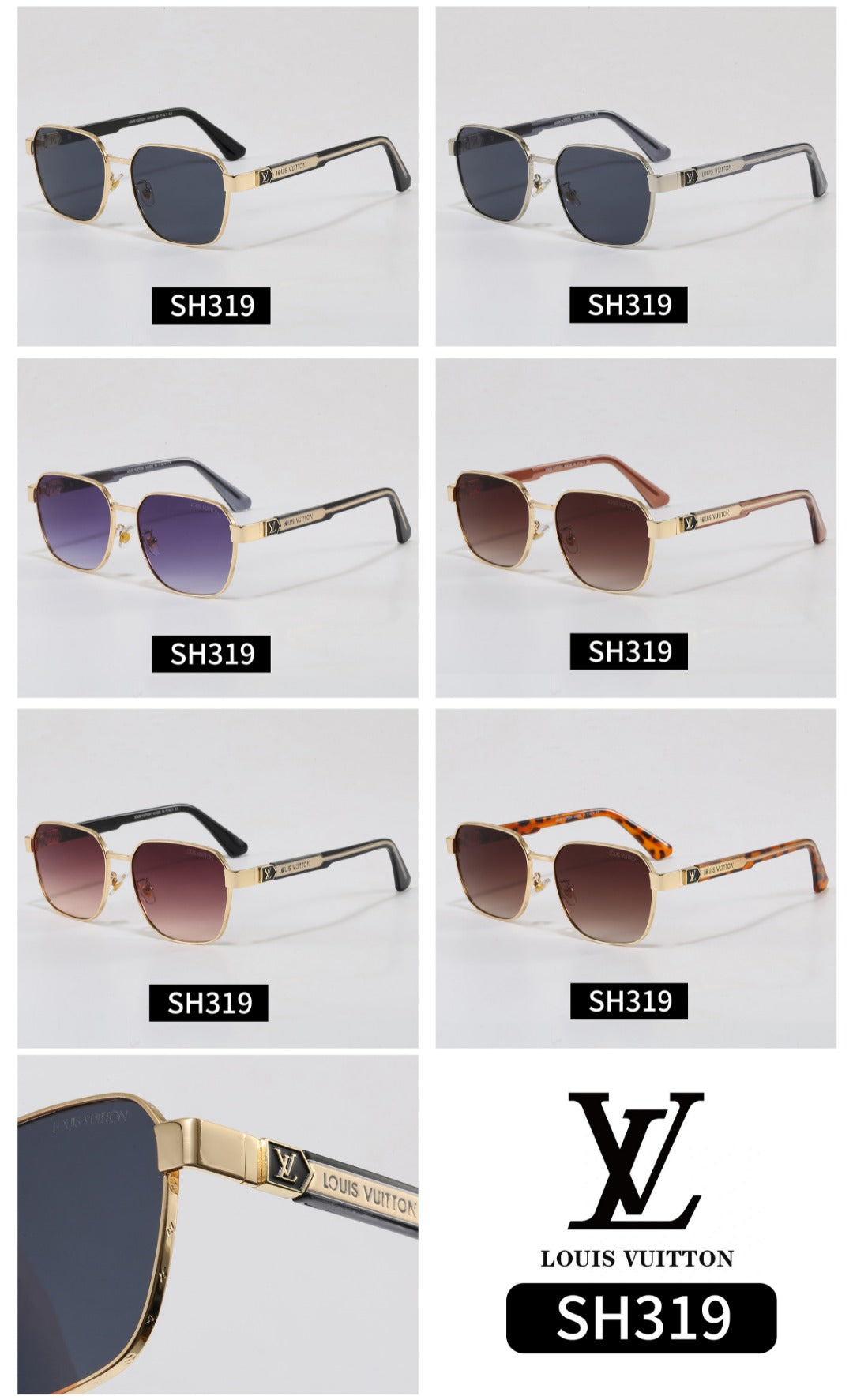 Fashion hot 6 color sunglasses SH319