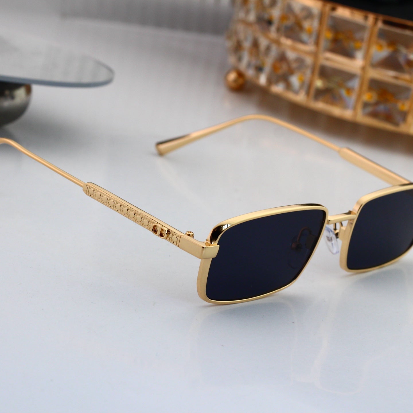 7 colours High-definition lens metal full-frame sunglasses 4095