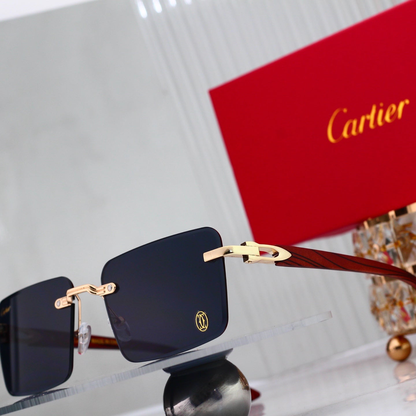 7 colors New hot HD lenses Frameless Sunglasses 4003