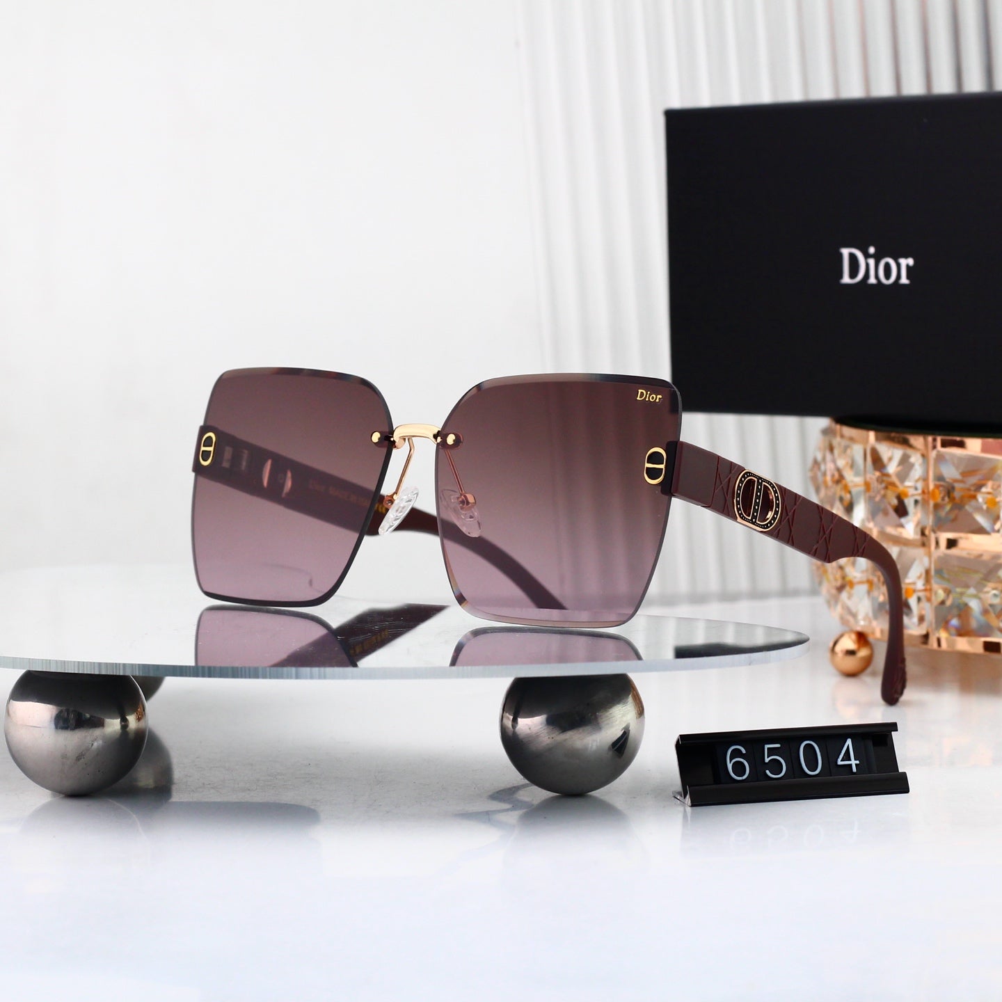 6 colors New hot HD lenses No borders design sunglasses 6504