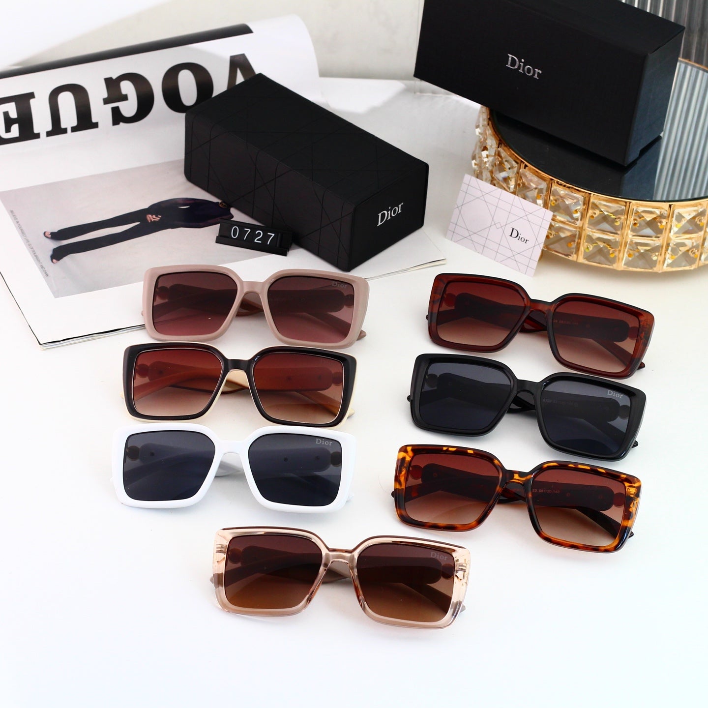 Fashion hot 7 color sunglasses 0727