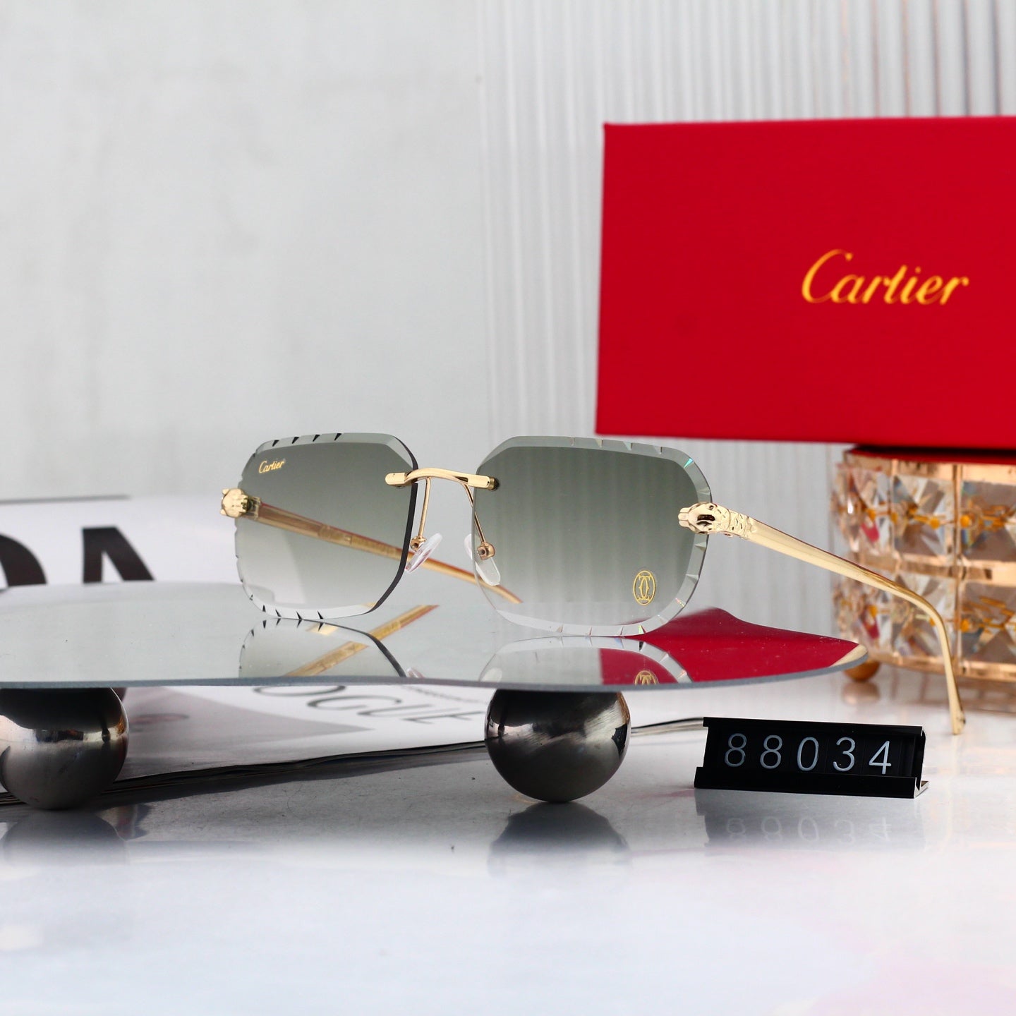 10 Colors New Hot HD Frameless Sunglasses 88034