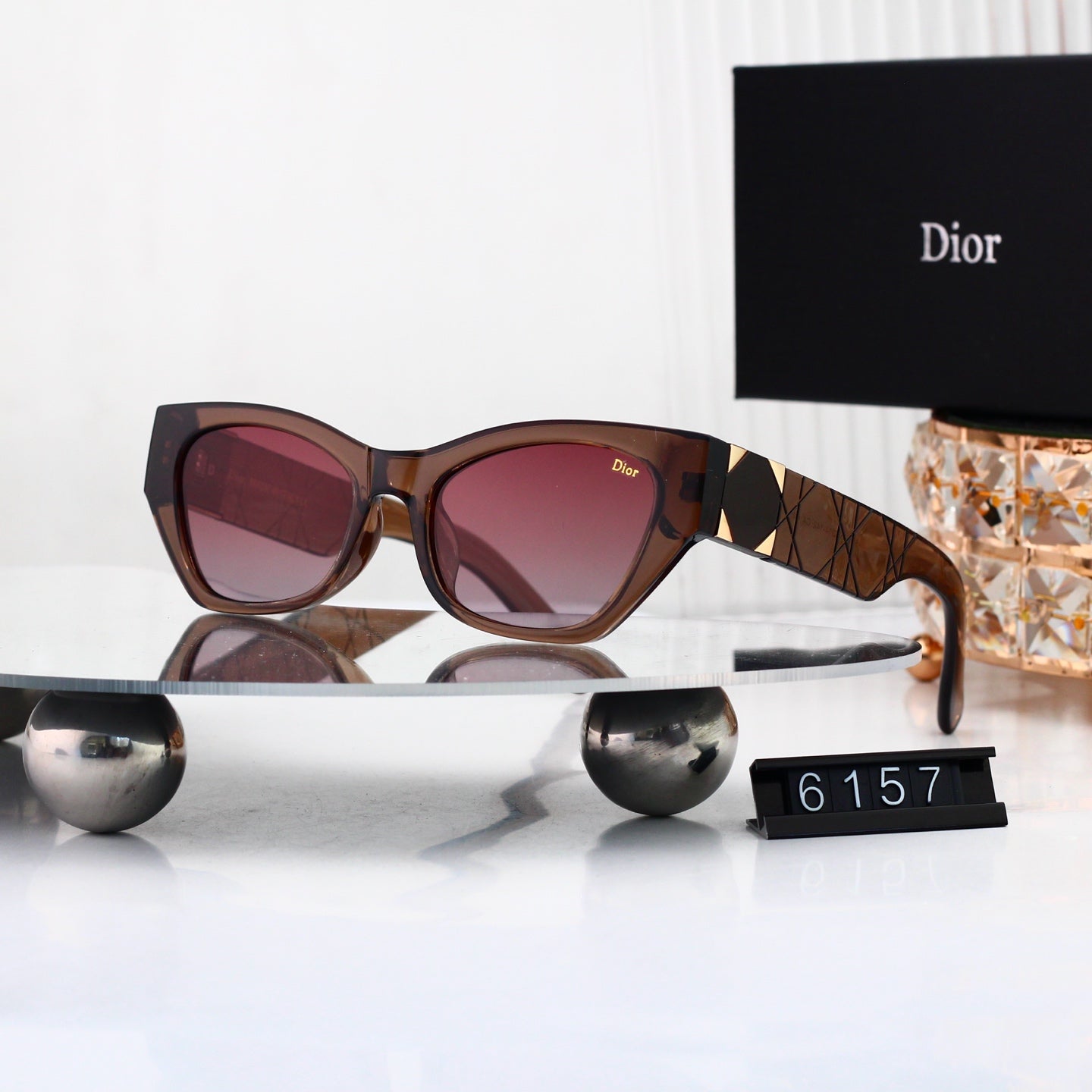 5 colors New hot HD lenses Full frame design sunglasses 6157