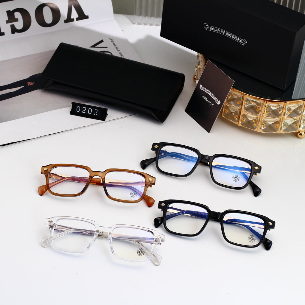 Fashion 4 Color Plain Glasses 0203