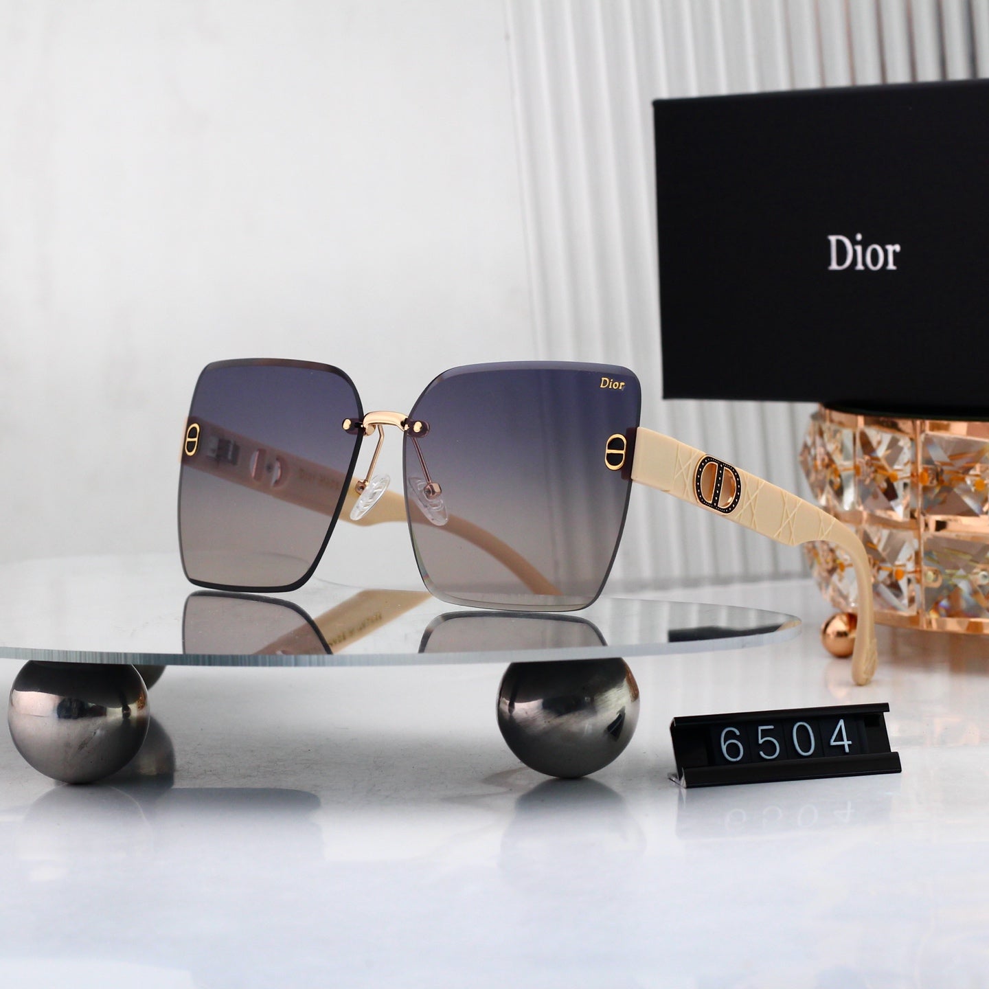 6 colors New hot HD lenses No borders design sunglasses 6504