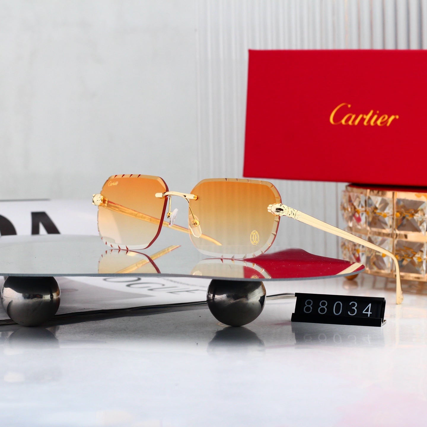 10 Colors New Hot HD Frameless Sunglasses 88034