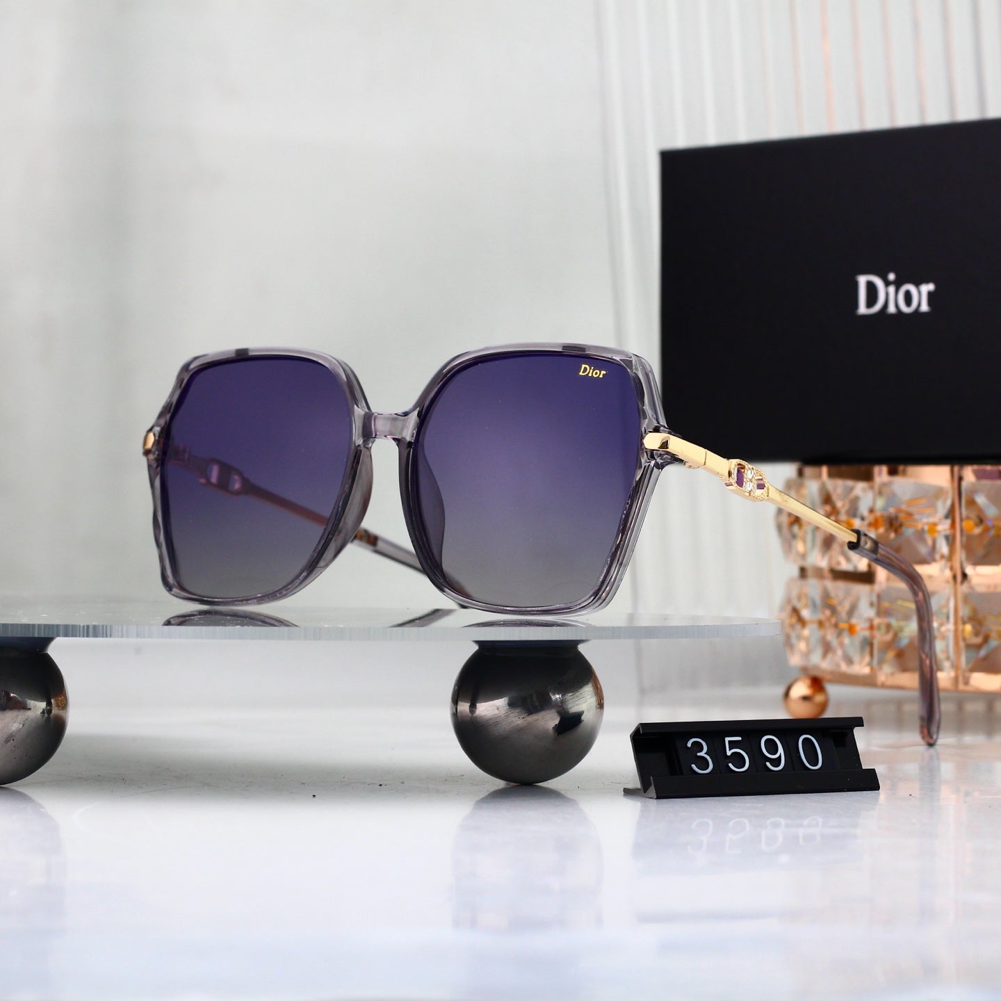 4 colors New hot HD lenses Full frame design sunglasses 3590