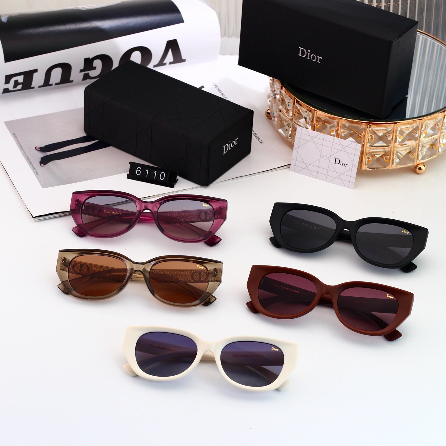 5 colors New hot HD lenses Full frame design sunglasses 6110