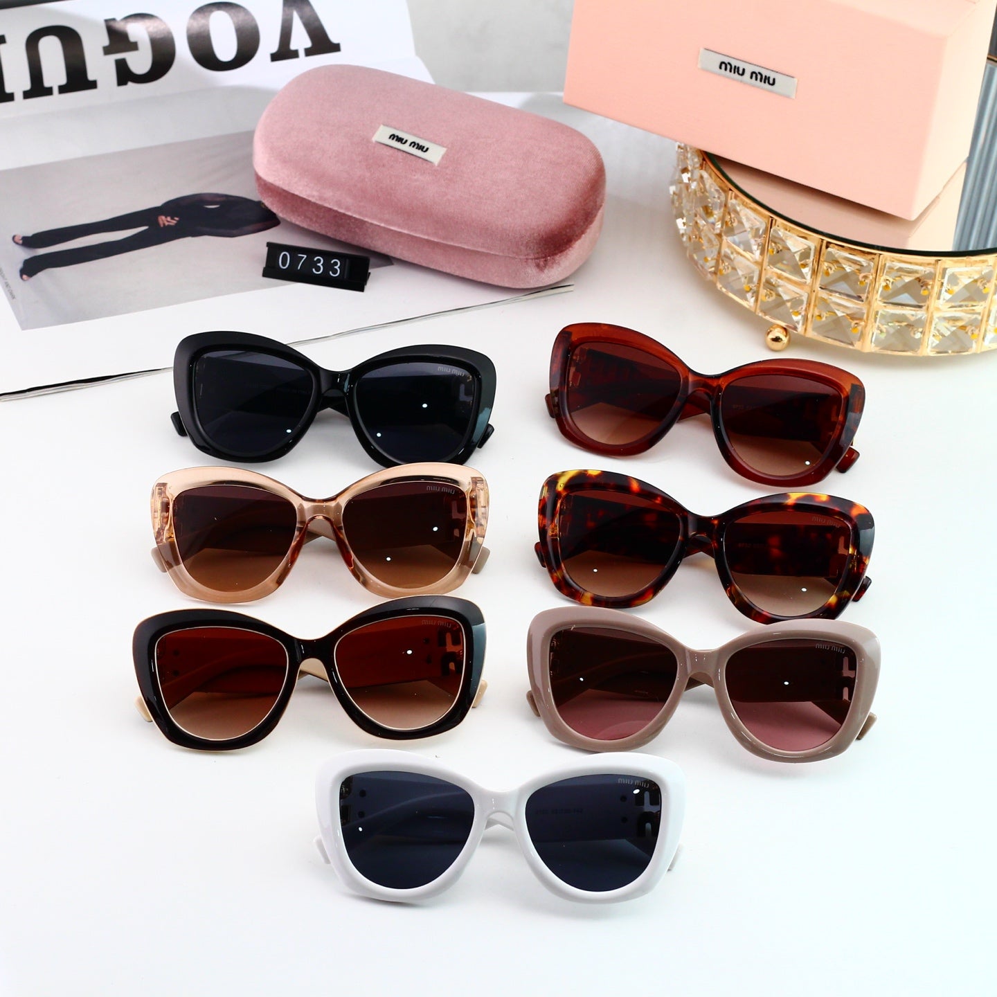 Fashion hot 7 color sunglasses 0733