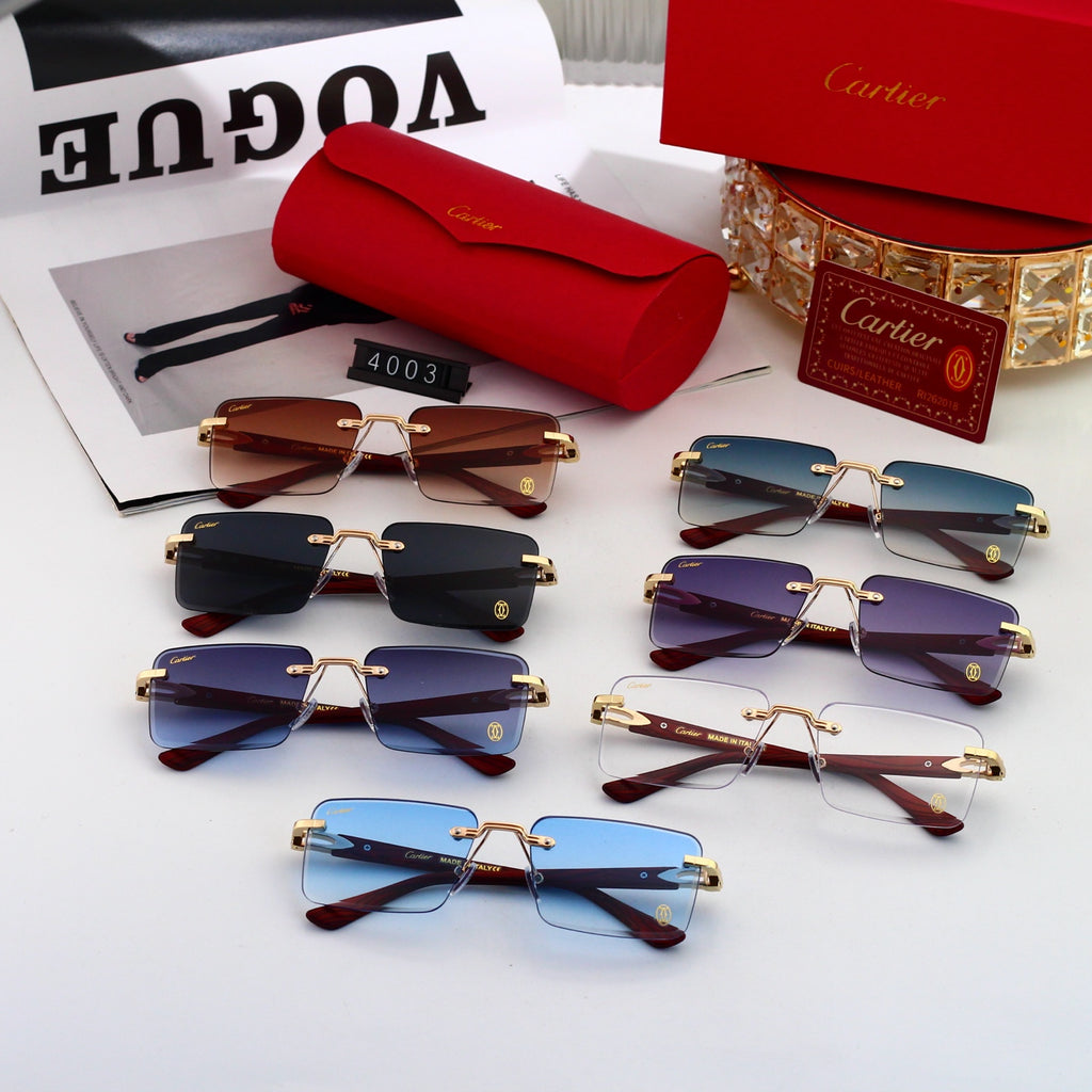 7 colors New hot HD lenses Frameless Sunglasses 4003