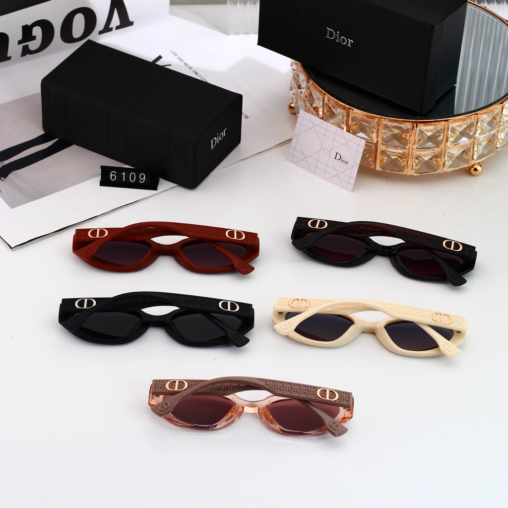 5 colors New hot HD lenses Full frame design sunglasses 6109