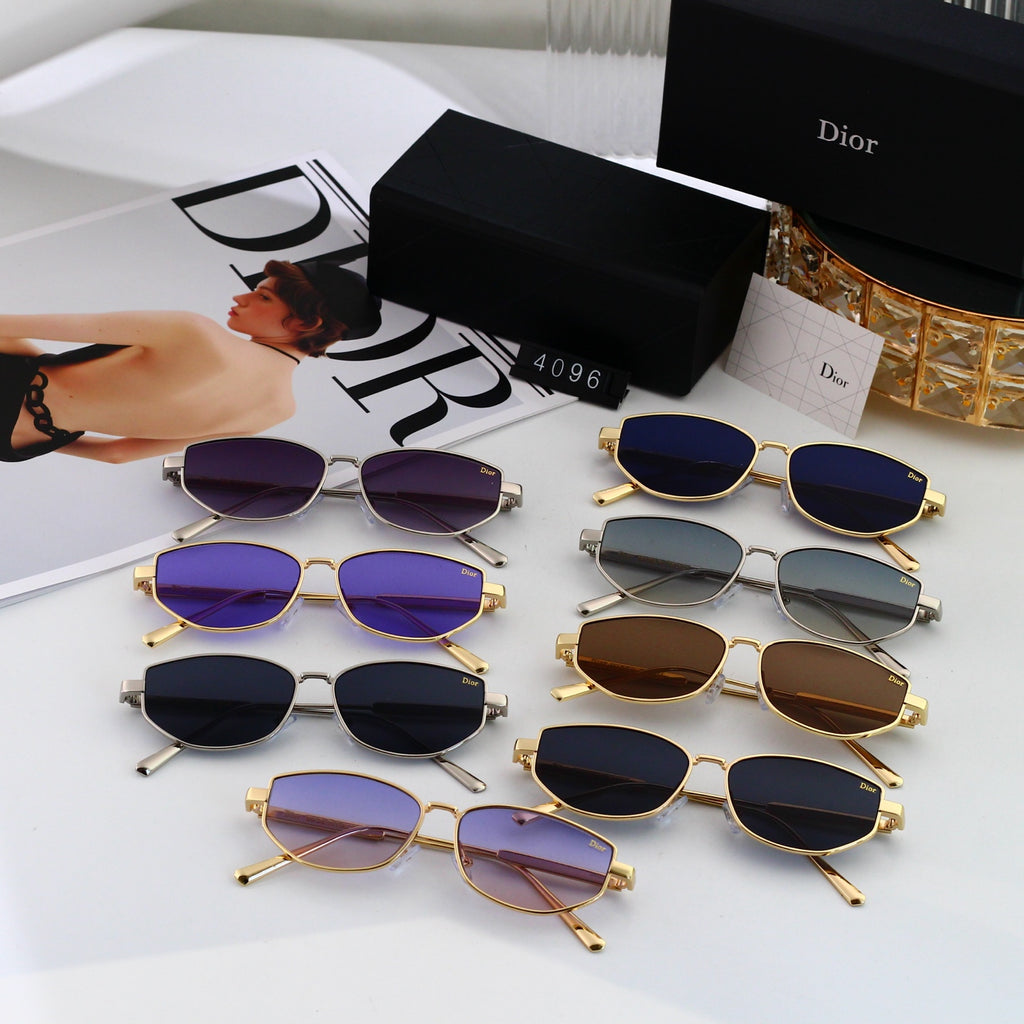8 colours High-definition lens metal full-frame sunglasses 4096