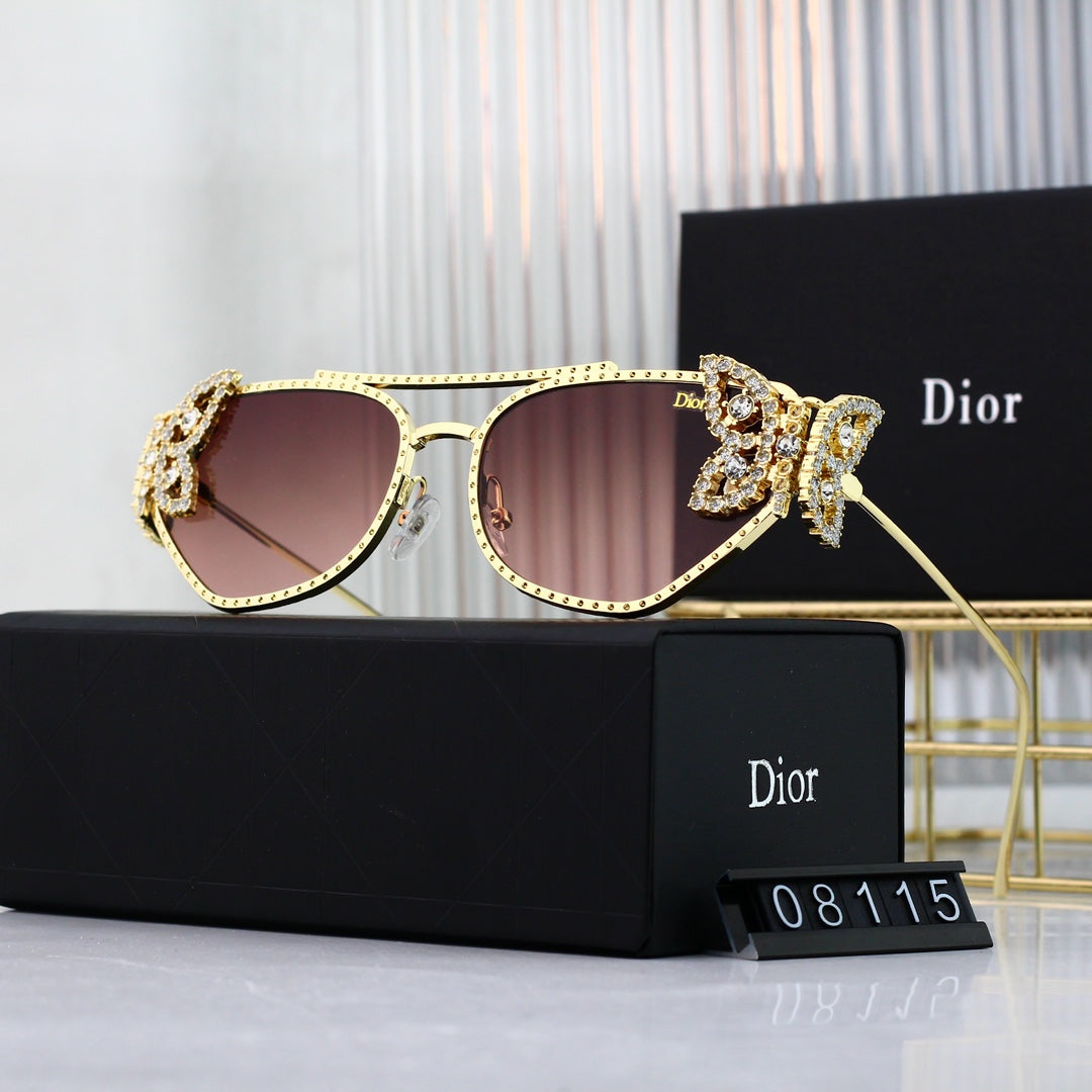 7 colors high-definition full-frame sunglasses with rhinestones, model 08115