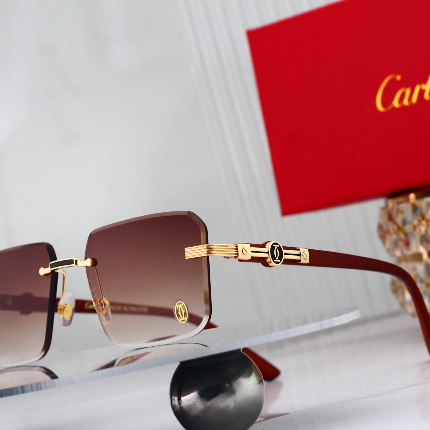 7 colors New hot HD lenses Frameless Sunglasses 4011