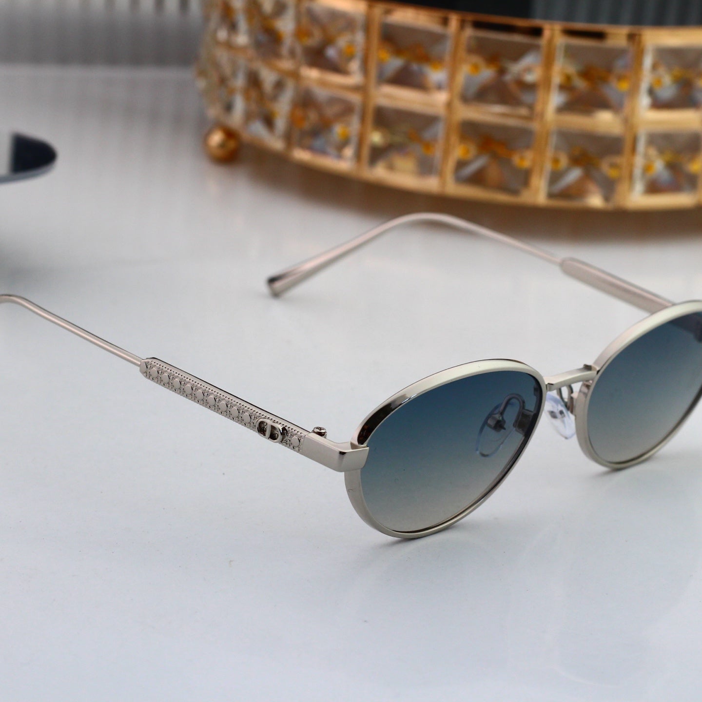 8 colours High-definition lens metal full-frame sunglasses 4094