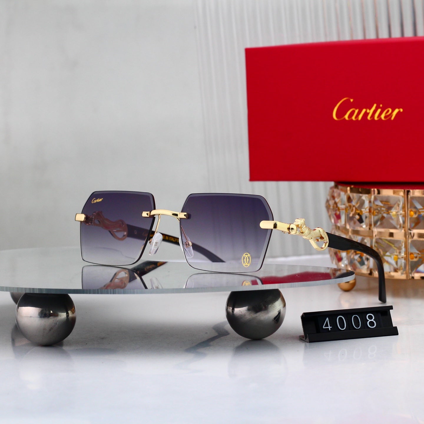 7 colors New hot HD lenses Frameless Sunglasses 4008