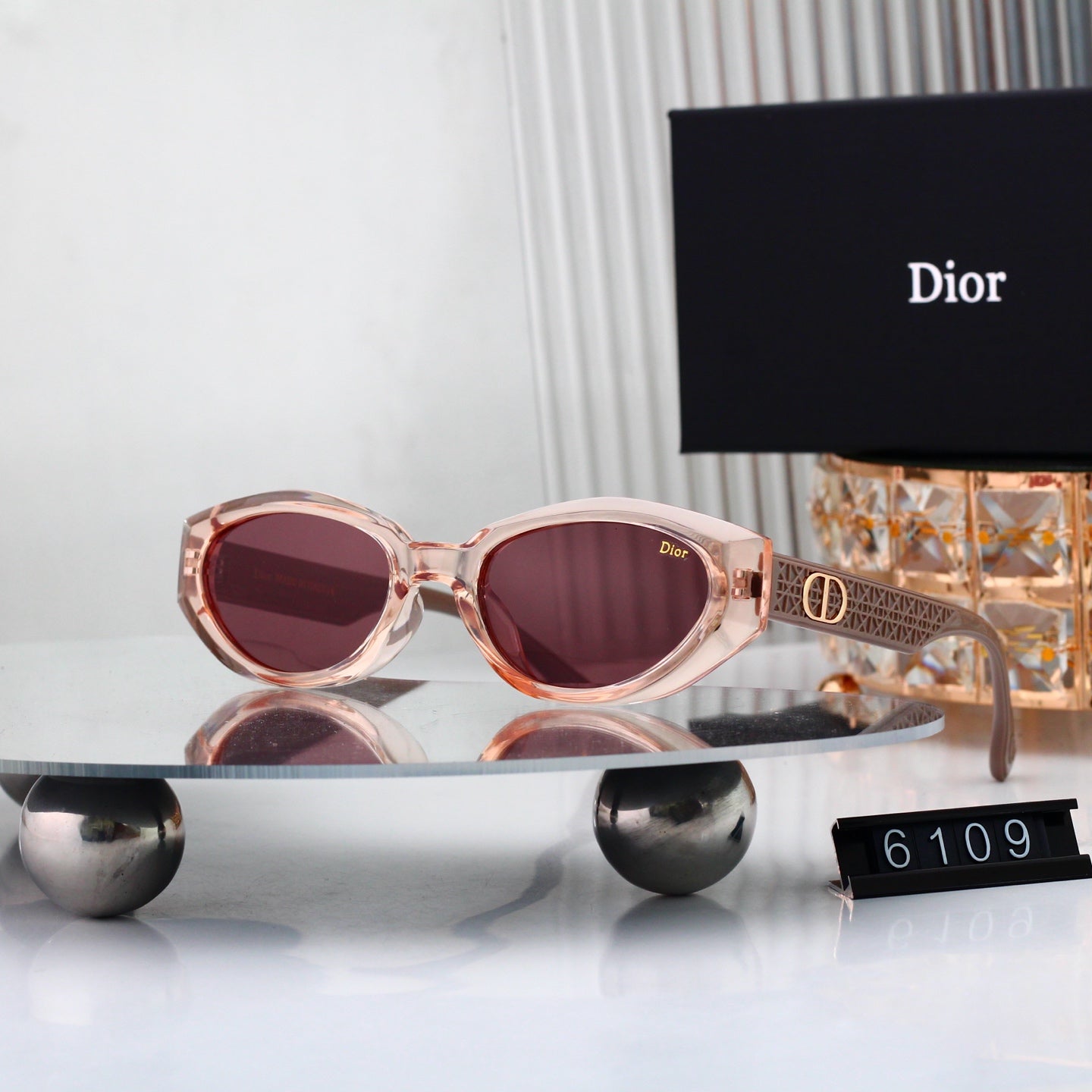 5 colors New hot HD lenses Full frame design sunglasses 6109