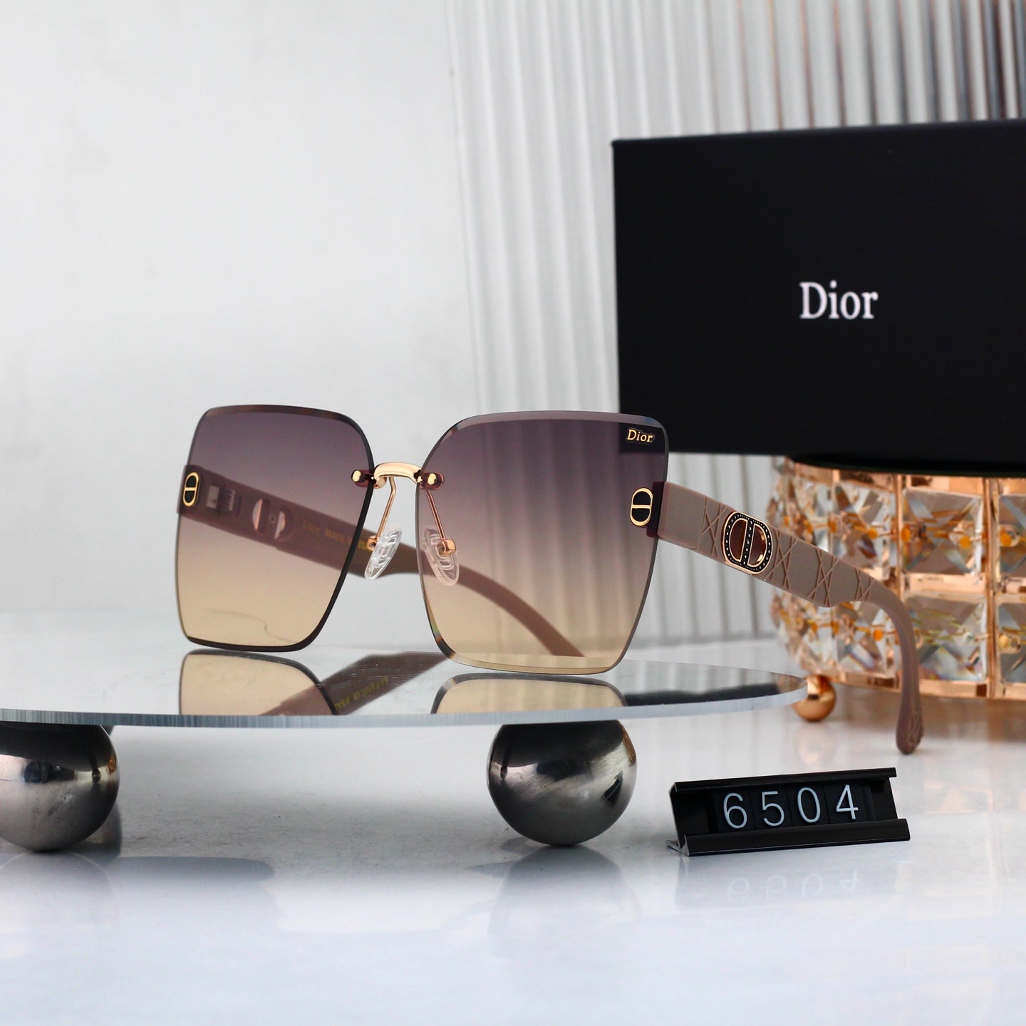 6 colors New hot HD lenses No borders design sunglasses 6504