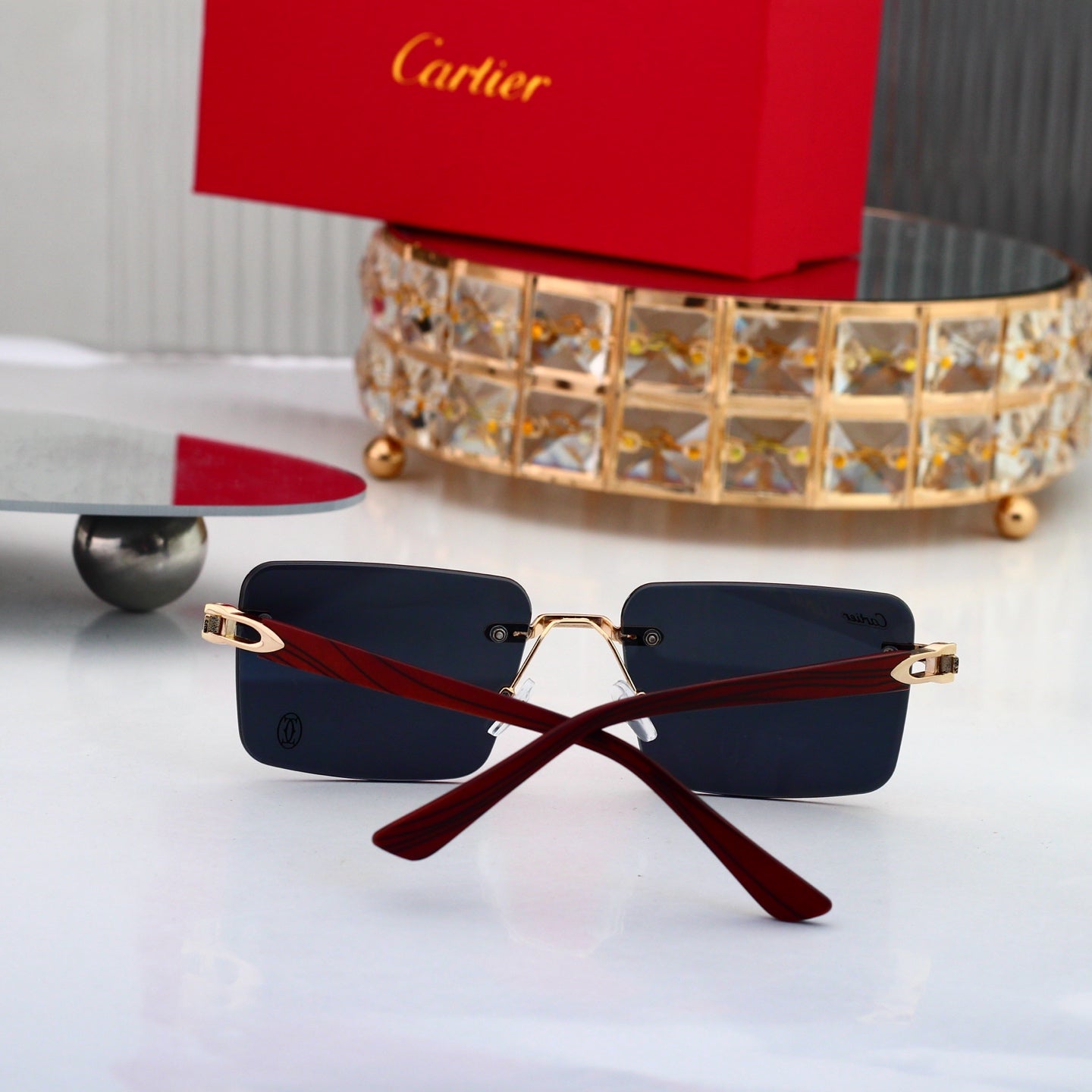 7 colors New hot HD lenses Frameless Sunglasses 4003