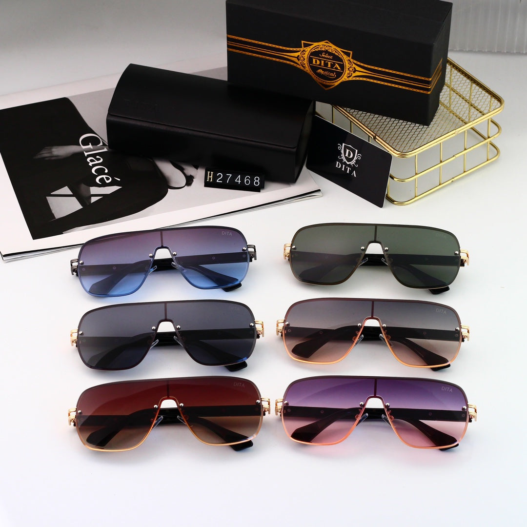 6 colors New hot HD lenses No borders design sunglasses 27468