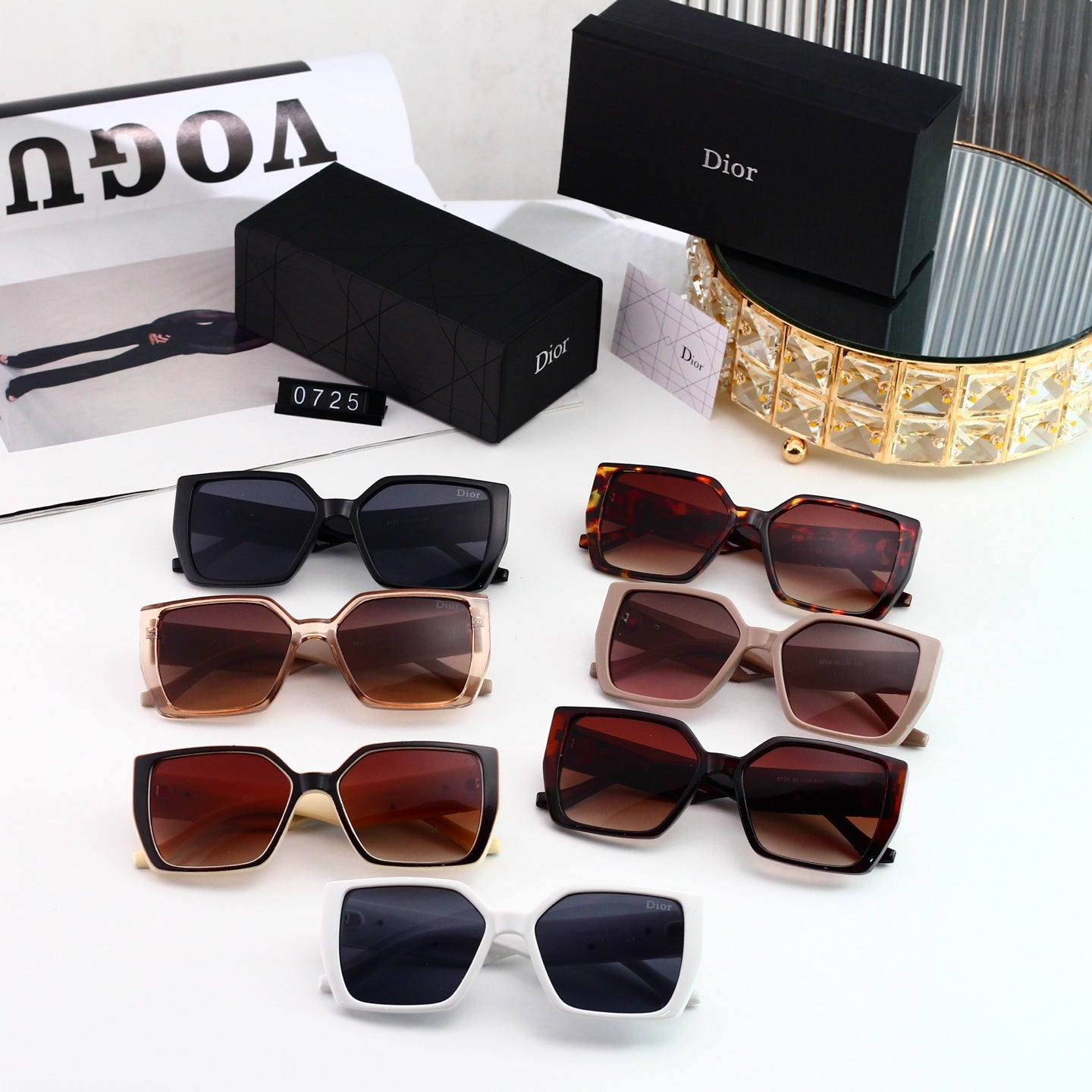 Fashion hot 7 color sunglasses 0725